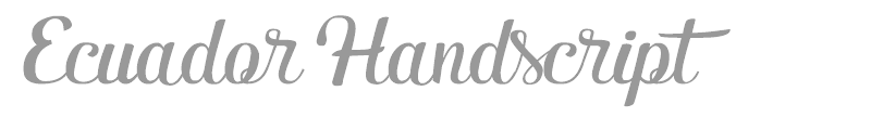 Ecuador Handscript